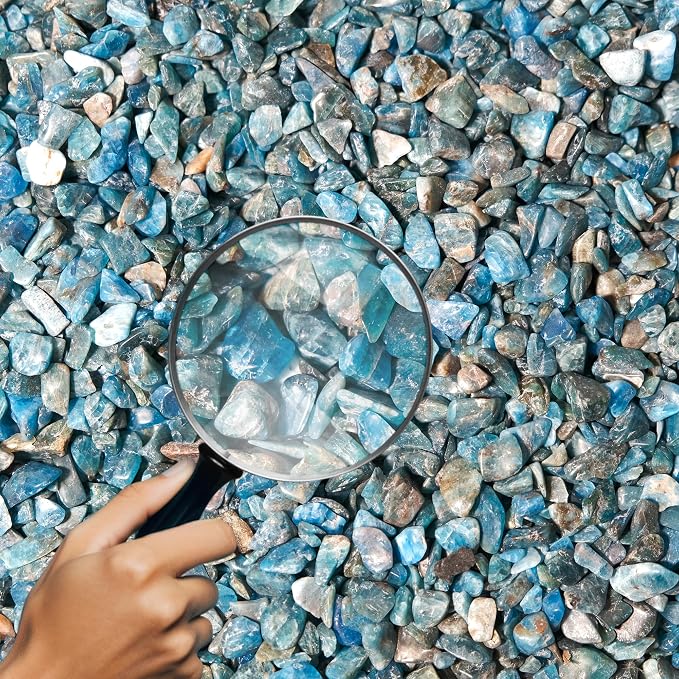 Apatite Crystal Chips Bulk 2lbs, 1800+ Pieces, 5-8mm Natural Gemstones