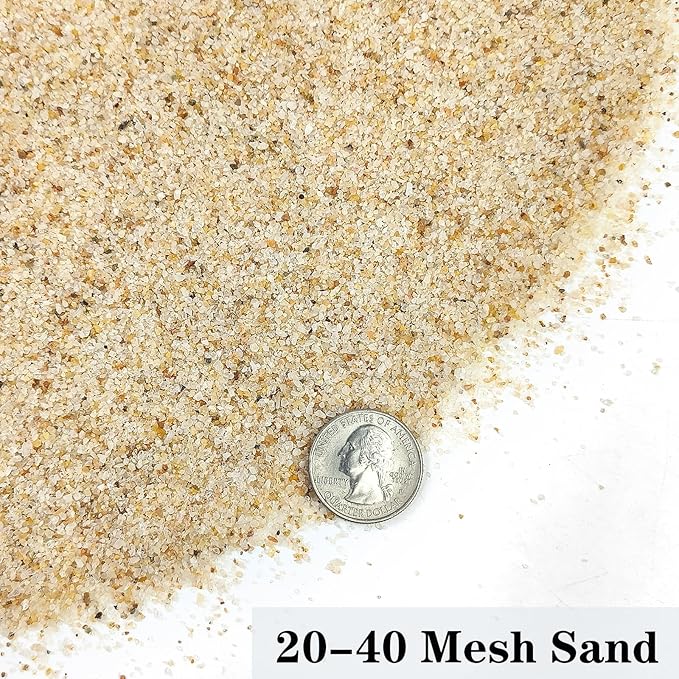 YISZM Aquarium Sand, 20lbs Beige Fish Tank Sand, Aquarium Gravel Substrate for Aquascaping, Vivariums, Terrariums, Plants and Crafts