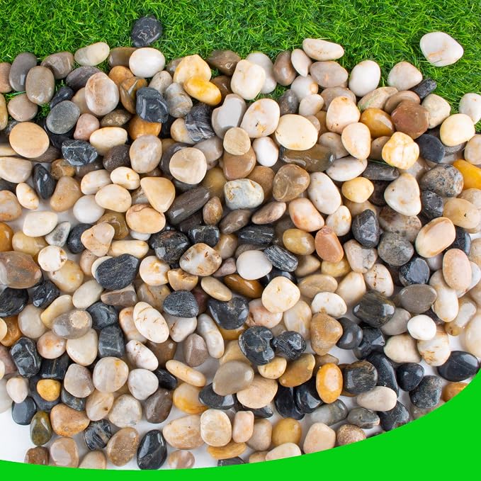 Pebbles for Plants 7 lb Natural River Rocks for Garden Outdoor Aquariums Gravel 1-1.5 Inches