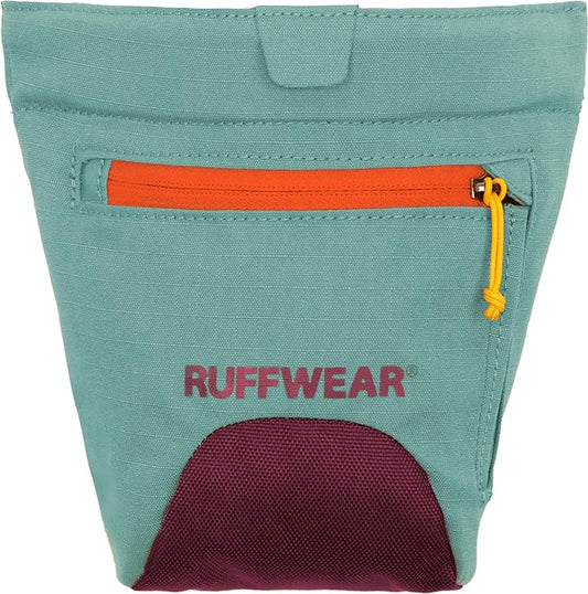 Ruffwear, Treat Trader Dog Treat Pouch, Hands-Free Waist-Worn, One-Handed Magnetic Closure, Belt (30-48 in) or Clip, Waterproof Food-Grade Lining, Zippered Pocket, Clicker Loop, River Rock Green