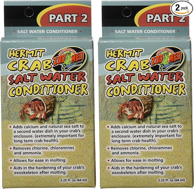 Zoo Med Hermit Crab Salt Water Conditioner (Pack of 2)