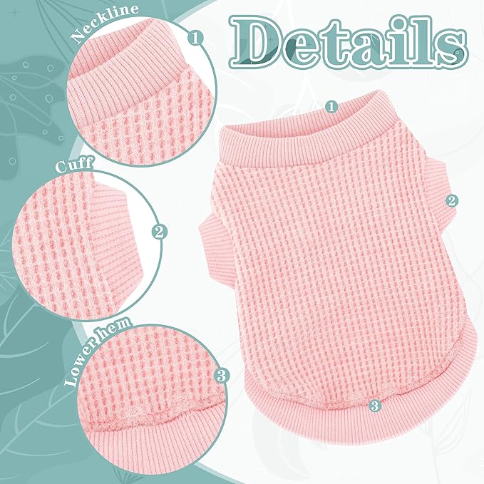 Cozy and Functional Dog Shirts for Small Puppies: Stretchable Blue Attire with Easy-On Design, Ideal for Chihuahuas and Yorkies - Enhance Comfort and Playfulness on Chill Days XX-Large