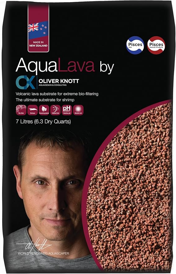 Oliver Knott AQUALAVA Power Plant Growth, 7l for Planted Aquariums, Shrimp, bio-Filter, Brown