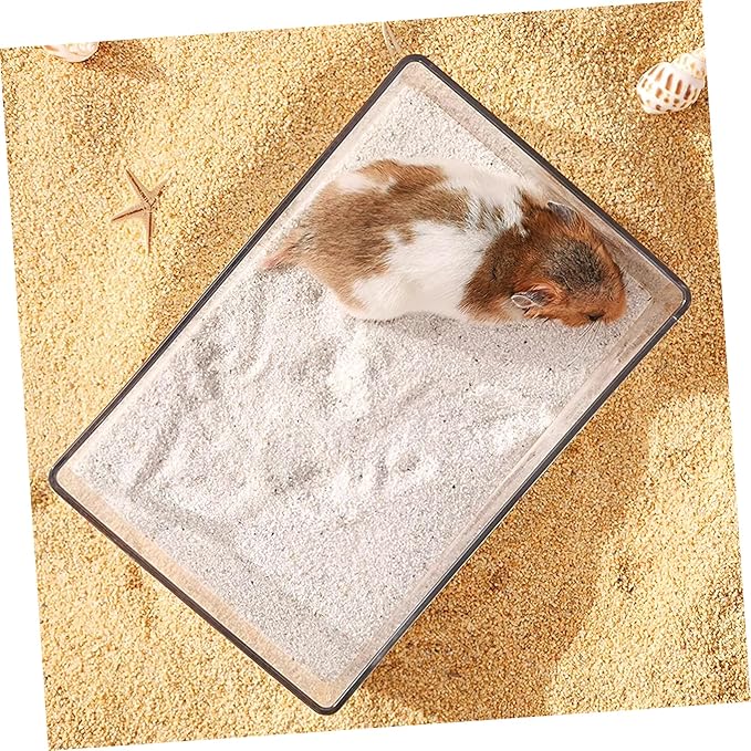 BESPORTBLE Hamster Sand Bath Box Transparent Acrylic Chinchilla Dust Bath Pet Supplies Easy to