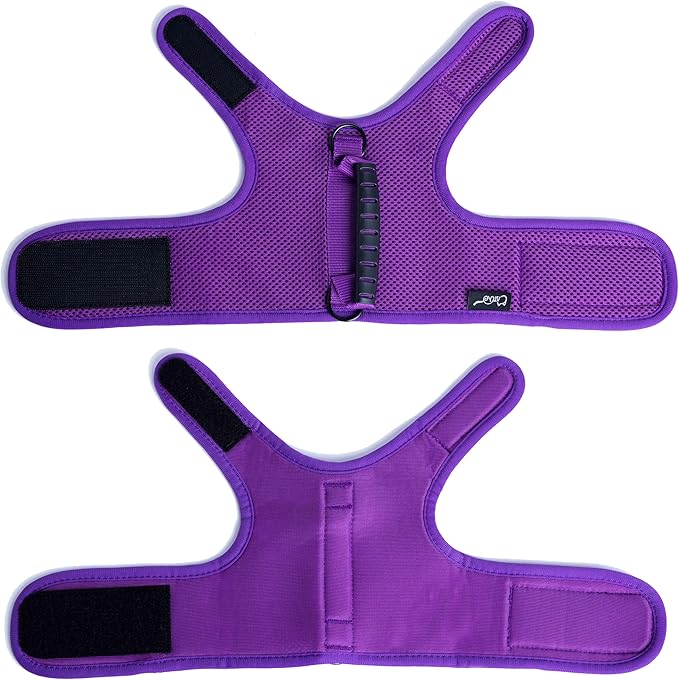 Cat Harness and Leash for Walking Escape Proof Breathable Mesh Fabric, Purple, Medium, Adjustable Cat Walking Jackets with Handle, Padded Stylish Cat Vest
