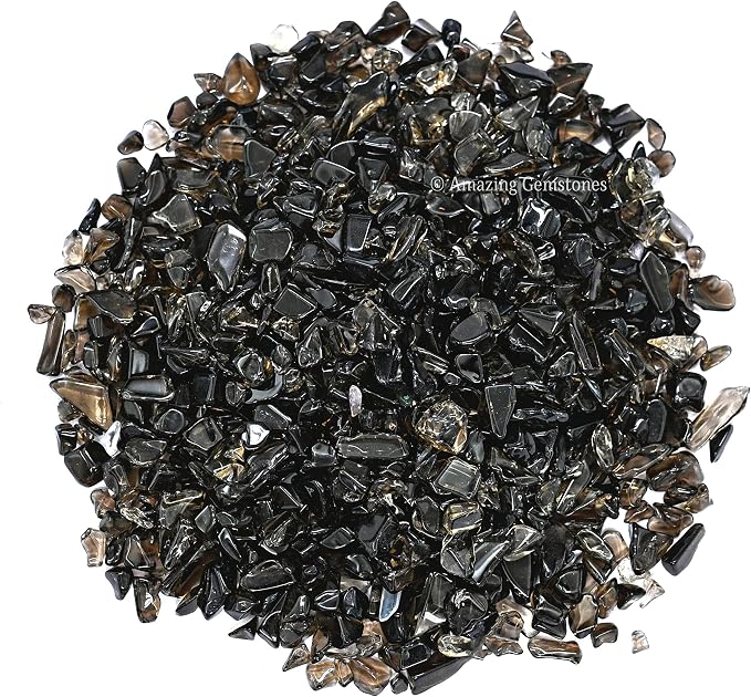 Smoky Quartz Crystal Aquarium Gravel - Rocks, Tumbled Stone and Tiny Crystals for Decoration (Natural AAA Grade Gemstones) (1000+ carat)