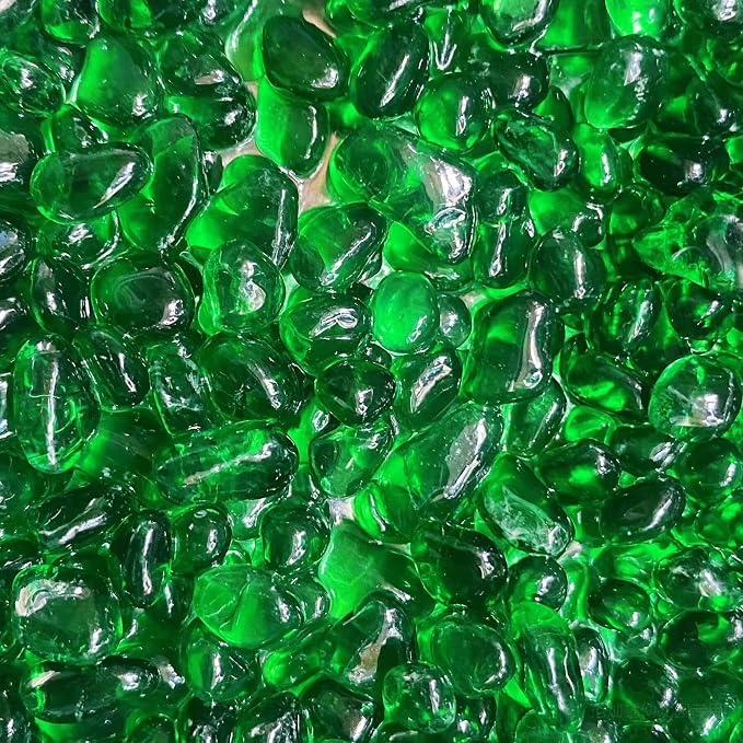 OEEKOI Sea Glass Stones, 1LB Clear Glass Pebbles Marble Aquarium Fish Tank Rocks Gravel for Turtle Tank, Vase Fillers, DIY Crafts, and Home Decor-Colorful