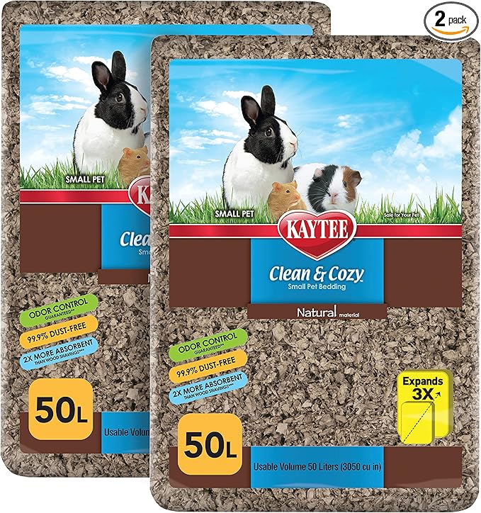 Kaytee Clean & Cozy Natural Paper Bedding, Made for Small Animals, 100 Liters