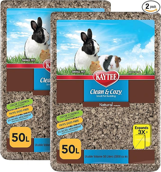 Kaytee Clean & Cozy Natural Paper Bedding, Made for Small Animals, 100 Liters
