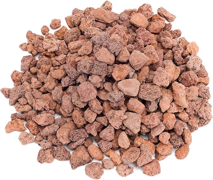 Stanbroil Red Lava Rock Granules for Gas Log Sets and Fireplaces - 10 lb.Bag (0.4"-0.8") | Fire Pits, Gas Log Sets