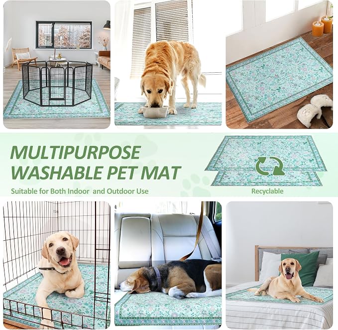 Pee Pads for Dogs Washable 48"x48", Extra Large Reusable Puppy Pads, Super Absorbent Whelping Pads Mat , Non-Slip Waterproof Pet Training Pads for Couch, Crate, Potty Training