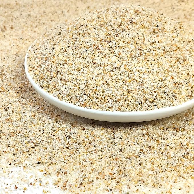 YISZM Aquarium Sand, 5lbs Beige Fish Tank Sand, Aquarium Gravel Substrate for Aquascaping, Vivariums, Terrariums, Plants and Crafts