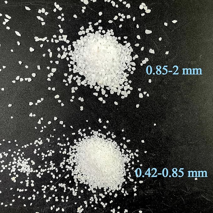 FANTIAN 5 lbs Aquarium White Sand, 0.8-2 mm Mini Aquarium Gravel. Coarse Sand for Fish Tank, Paintings, Succulent Plants Potted, Fire Pits, Candle, Vase Filler and Crafts