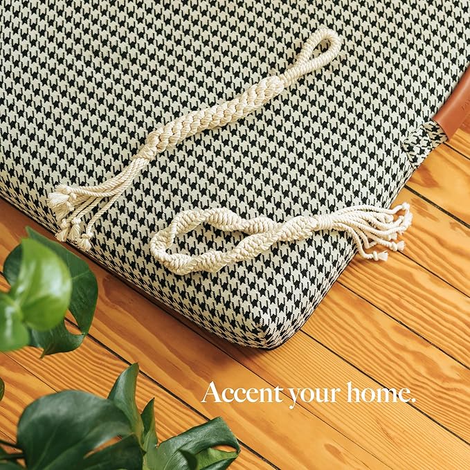 LAY LO Natural Cotton Dog Rope Toy for Small & Medium Dogs, Non-Toxic Rope Toy, 2-Pack Puppy Teething Toy, Durable Boho Dog Toys with Handle