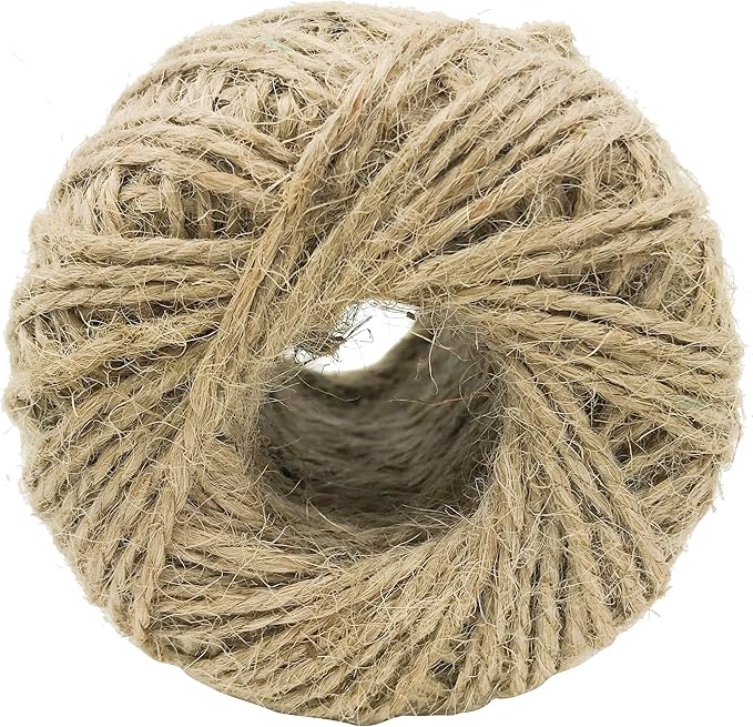 Bonka Bird Toys 1330 Natural Twisted Jute Twine String 250 ft Rope Bird Parrot Toy Craft Part Gift Burlap Ribbon Wrapping Paper Rustic tag Decor Gardening eco Friendly tie Decoration