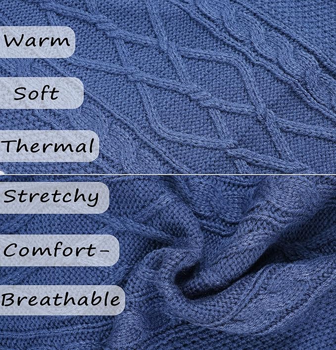 Dog Sweater for Small Dogs - Dachshund Winter Clothes, Knitted Turtleneck Warm Puppy Outfit for Boys, Cat Doggy Apparel (Blue, Medium)