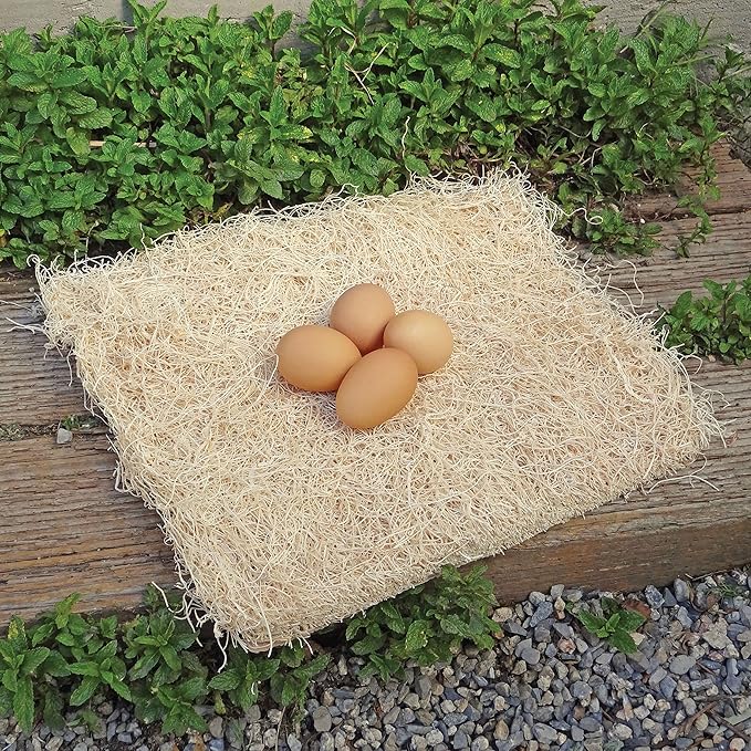 PRECISION PET Chicken Nesting Pads by Petmate – 13” x 13” Premium Chicken Bedding Fit Most Nesting Boxes – 10 Pack,Beige, Made in USA