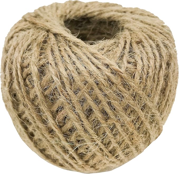 Bonka Bird Toys 1330 Natural Twisted Jute Twine String 250 ft Rope Bird Parrot Toy Craft Part Gift Burlap Ribbon Wrapping Paper Rustic tag Decor Gardening eco Friendly tie Decoration