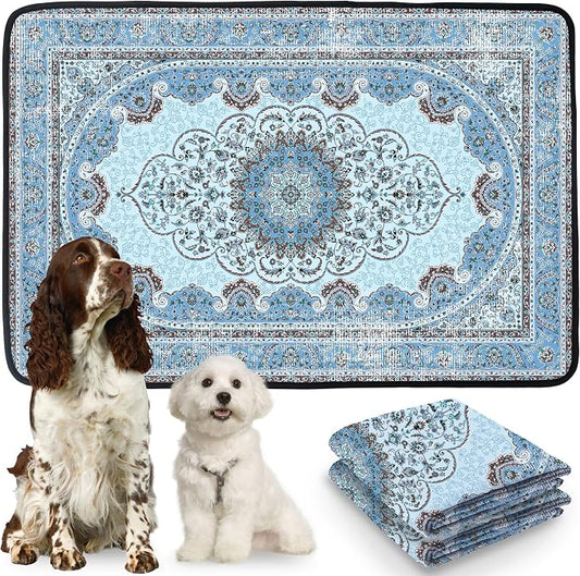 PatiencET Washable Pee Pads for Dogs Cat Litter Mat 72'' x 72" Super Absorbent Leakproof Reusable Puppy Pads 1 Pcs Puppy Training Pad with Non-Slip Bottom for Potty Whelping Playpen Crate Green