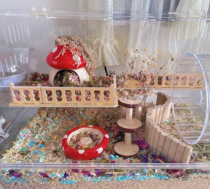 YZHZOM Ceramic Hamster Hideout - Small Animal Houses & Habitats for Mice, Gerbils, Lemmings or Other Small Pets - Accessories