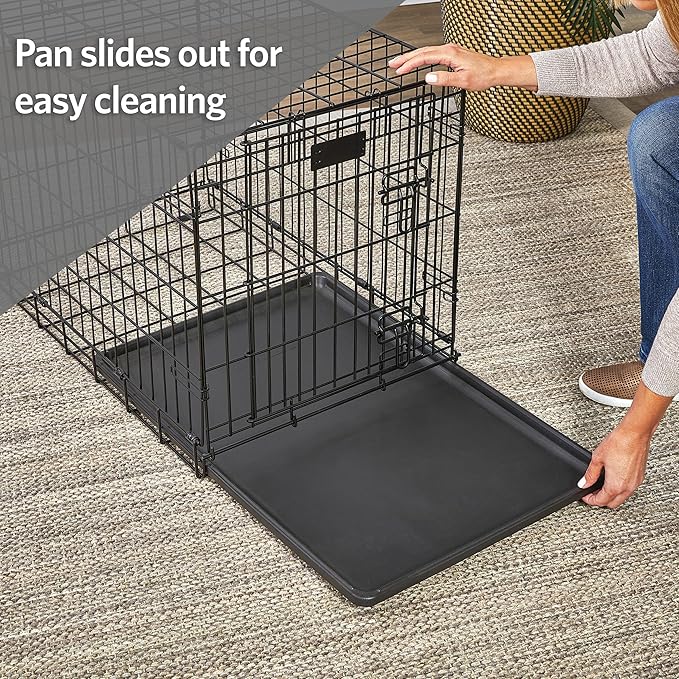 MidWest Homes for Pets 42-Inch Replacement Pan, Measures 41.3 x 27.75 x 1 Inches, Universal Leak-Proof Tray for Dog Crates & Multi-Purpose Use, Fits Most Standard 42" Wire Crates